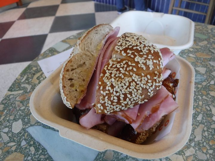 a good sandwich - fig and ham at cafe brusco