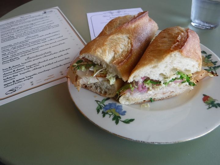 a good sandwich - turkey baguette at evergreen