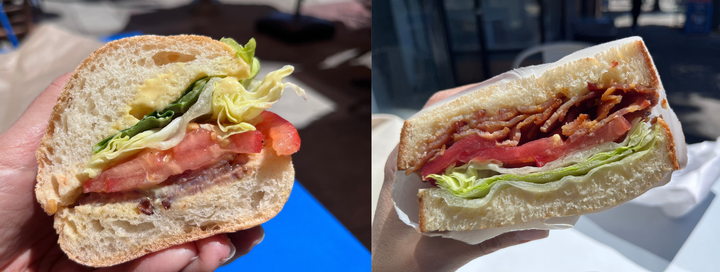two good sandwiches - the bacon, lettuce and tomato at picnic and ok's deli