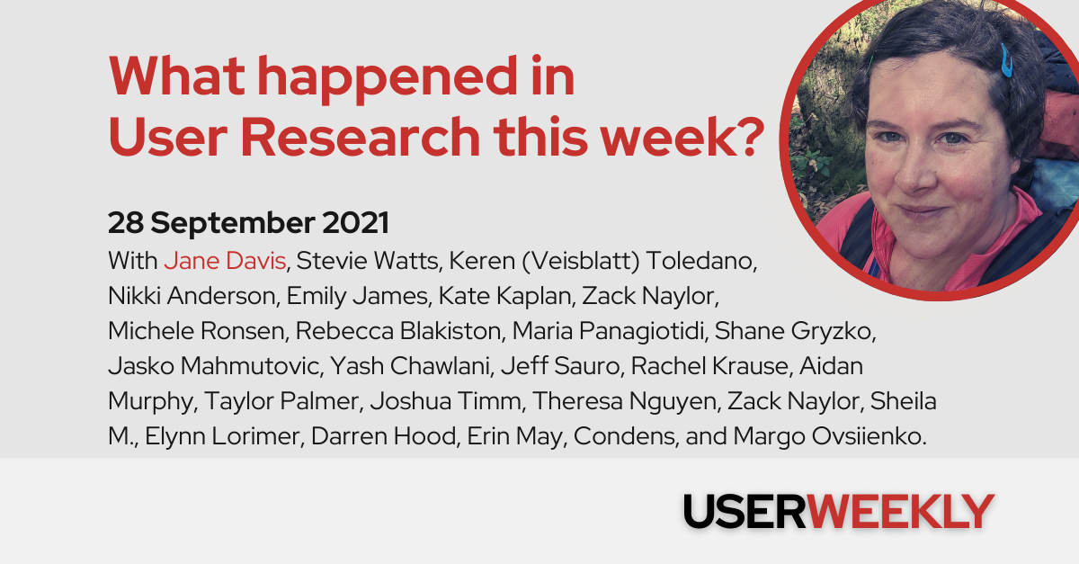 User Weekly: Tuesday, 28 September