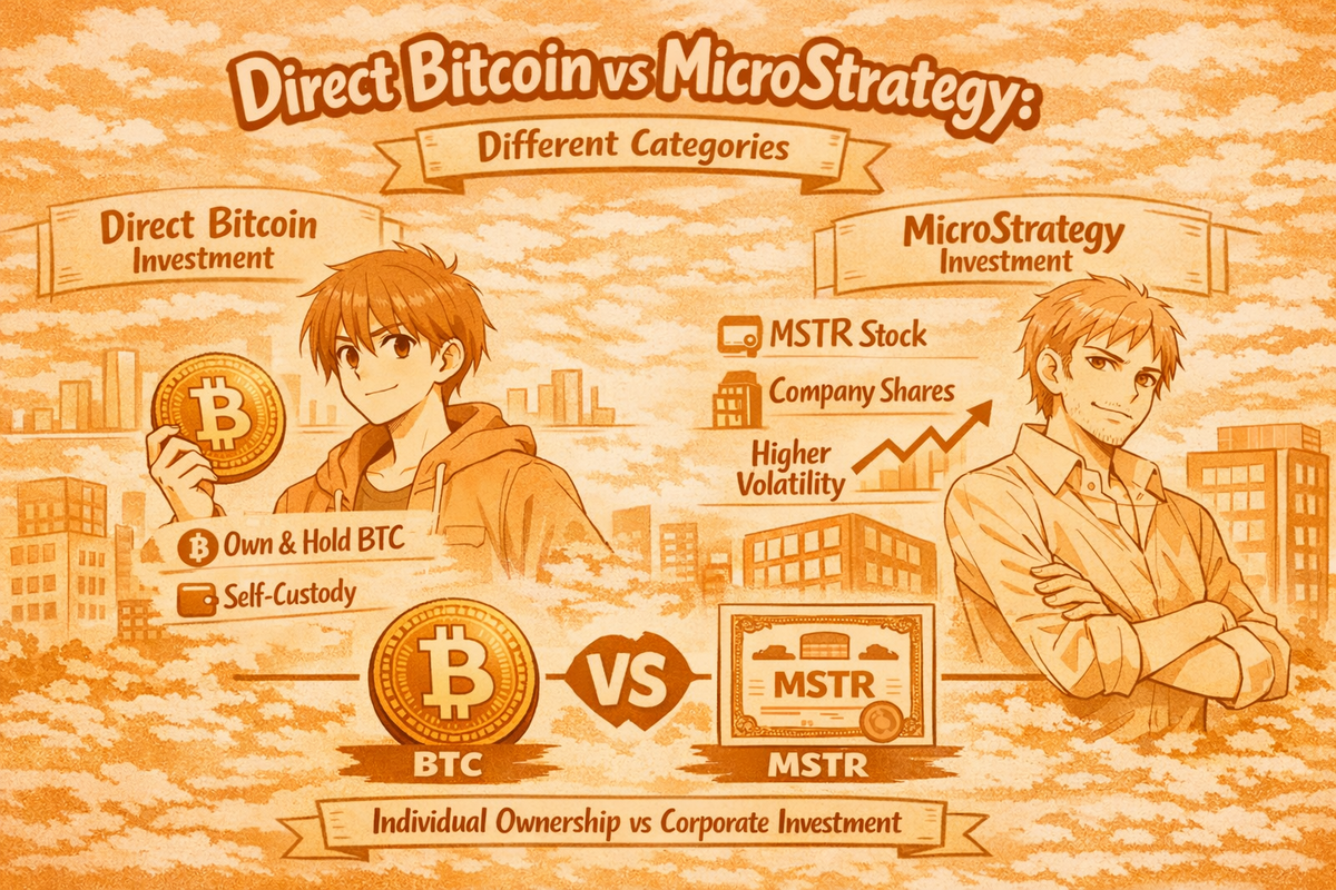 Direct Bitcoin vs MicroStrategy: Different Categories