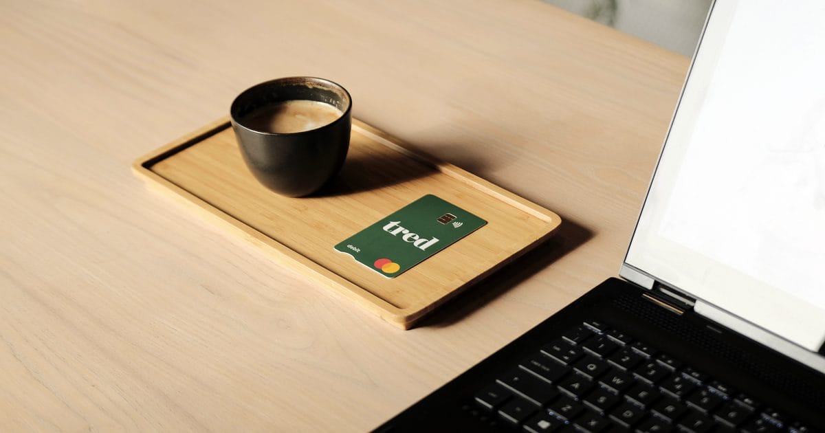 Laptop and a card reader on a desk