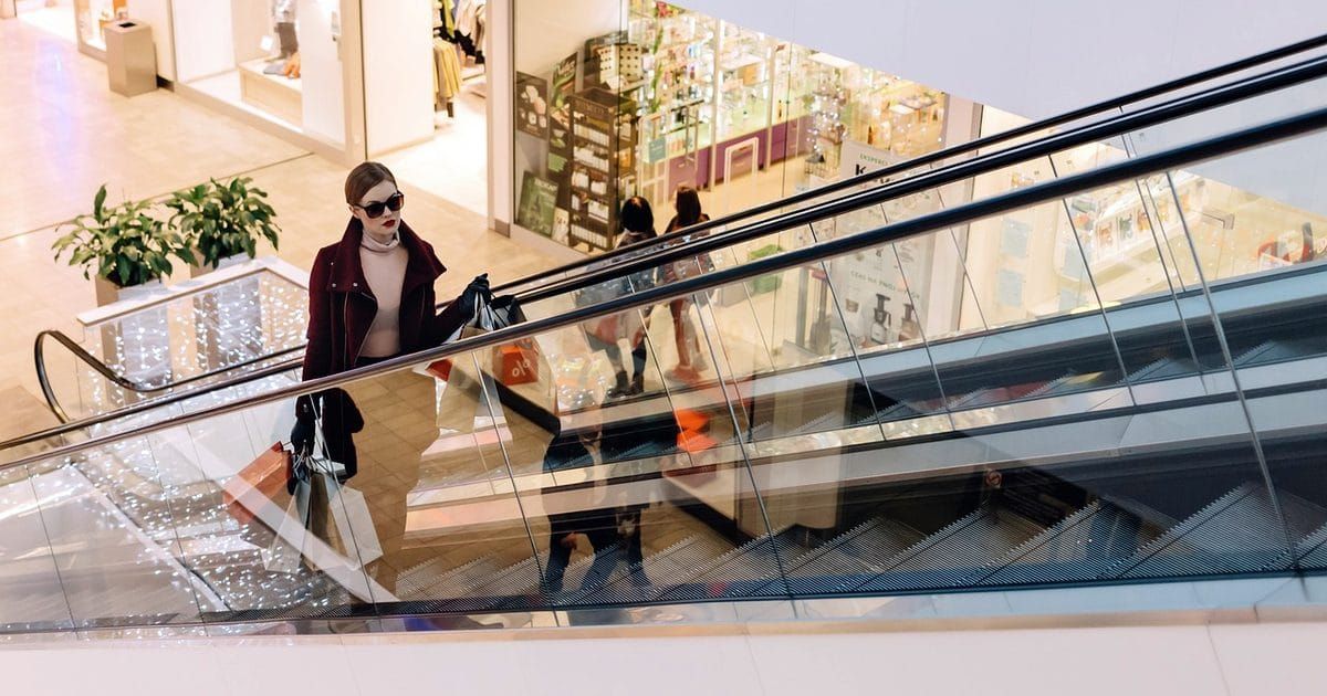 Woman shopping in a retail store