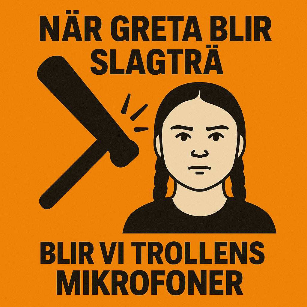 När Greta blir slagträ blir vi trollens mikrofoner