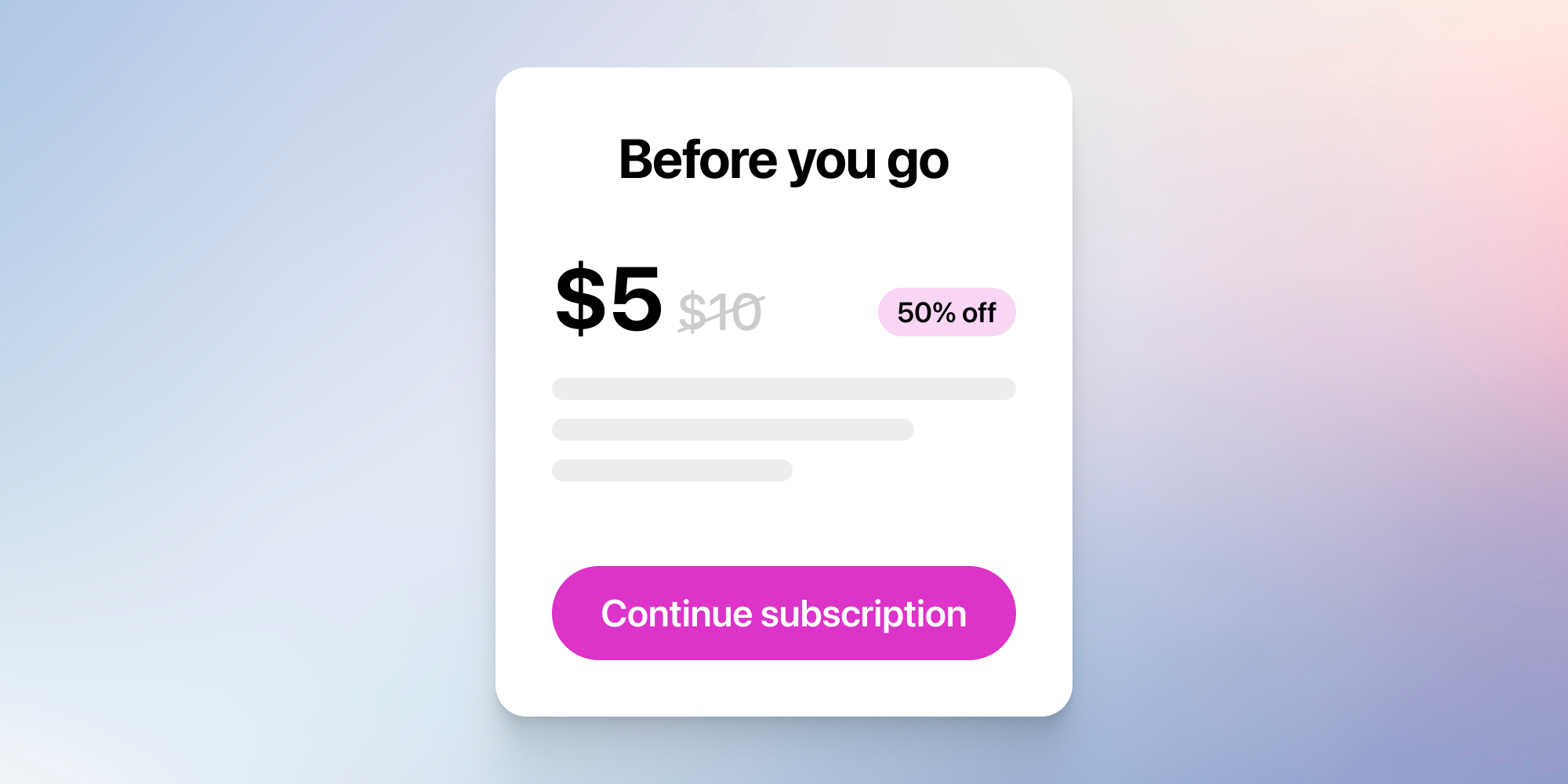 Retention offers