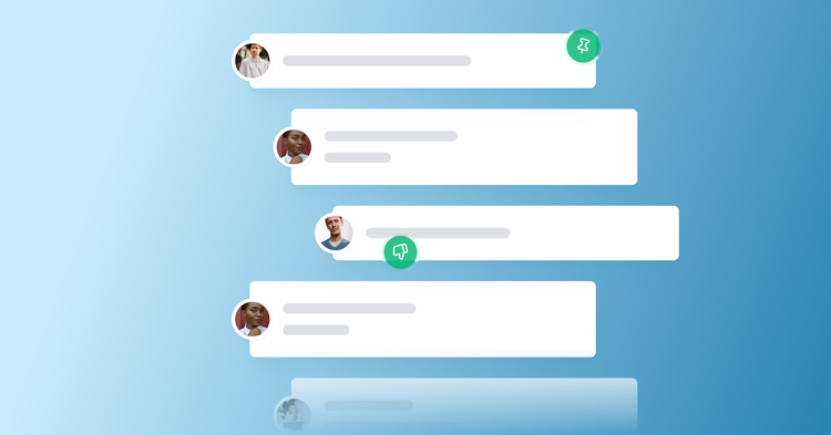 Comment threads, votes and pins