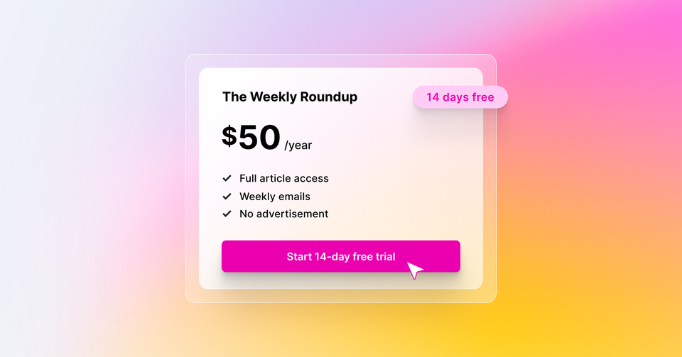 Free trials of premium content