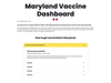 Maryland Vaccine Dashboard