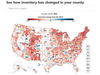An inventory crunch is making life impossible for home buyers. Our interactive map can help you track the availability of houses for sale near you.