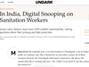 In India, Digital Snooping on Sanitation Workers