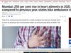 Mumbai: 255 per cent rise in heart ailments in 2021 when compared to previous year, states bike ambulance data