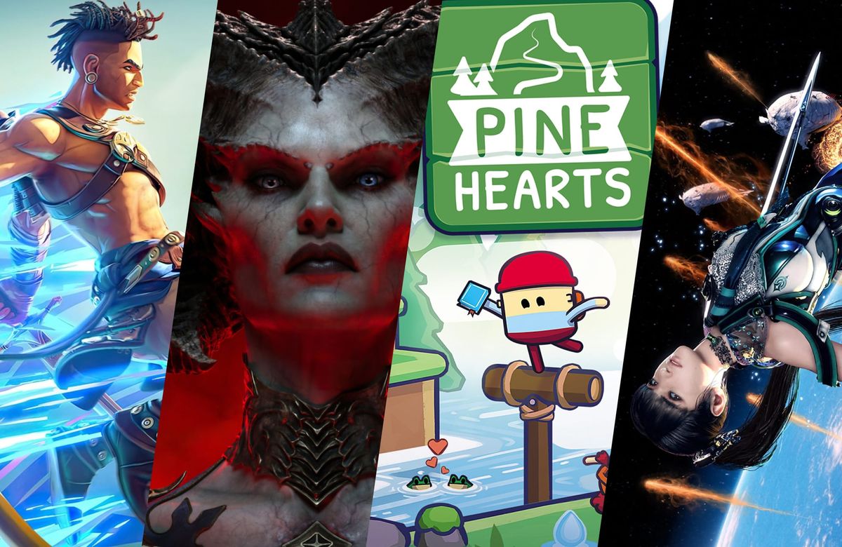 Article featured image showing 4 sections: man performing magic jump attack, a demonic face an outdoorsy bean character, woman backflipping in space