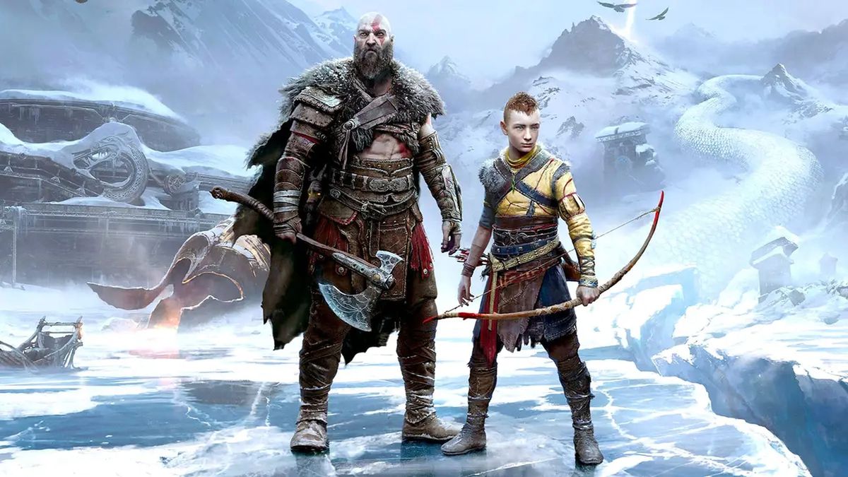 Article featured image showing Kratos and Atreus from God Of War standing on glacier