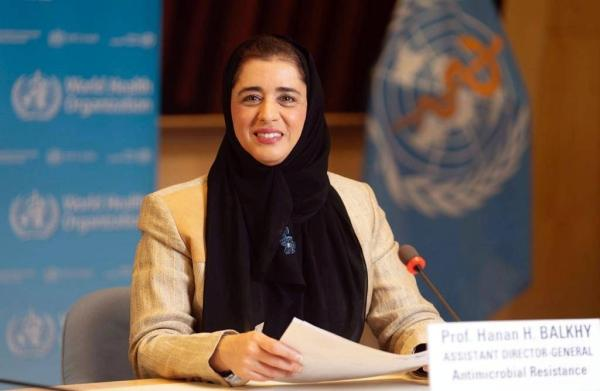 Dr. Balkhy speaking as WHO Assistant Director-General for Antimicrobial Resistance.