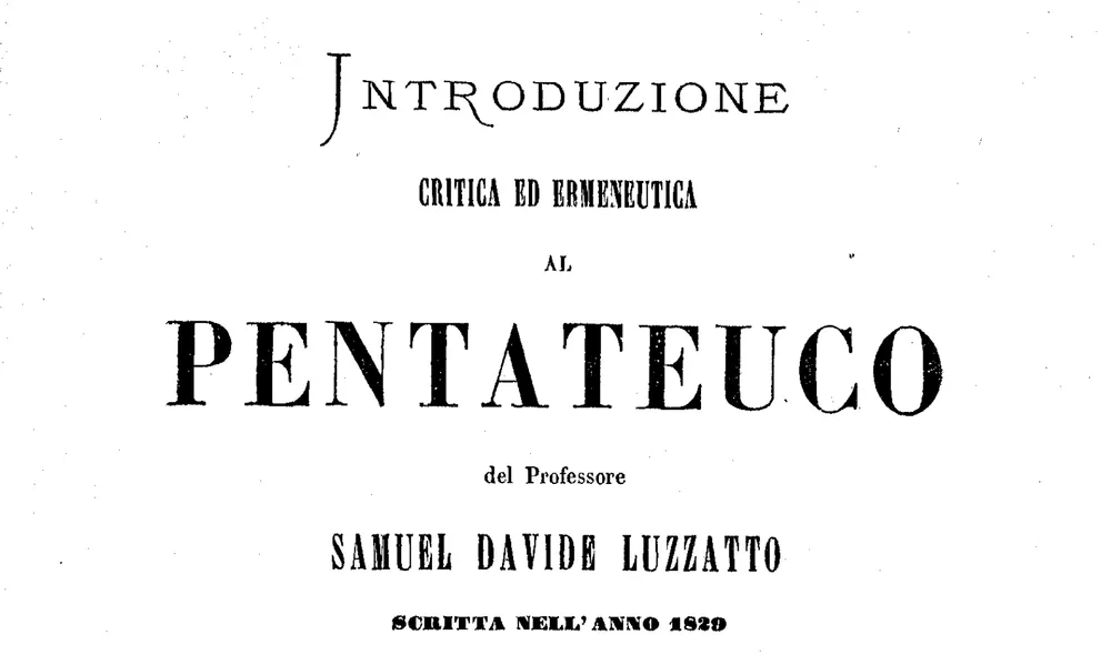 Introduzione critica ed ermeneutica al Pentateuco