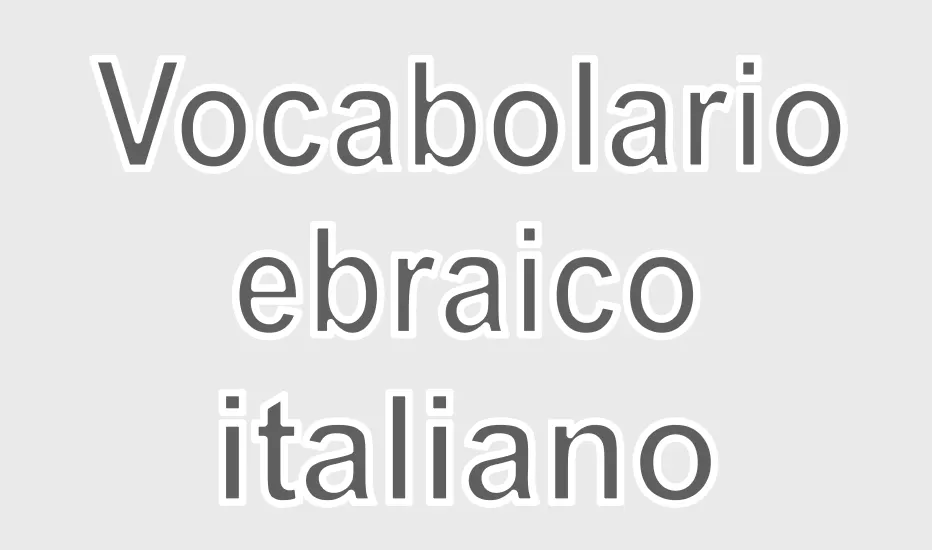 Vocabolario ebraico-italiano