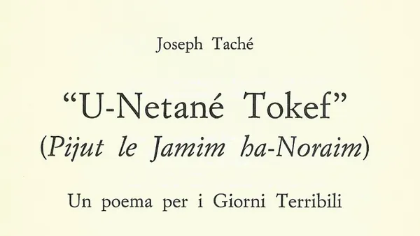 Untanè Tokef - Un poema per i Giorni Terribili