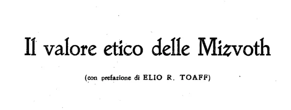 Il valore etico delle Mizvoth, Lo Shabbat