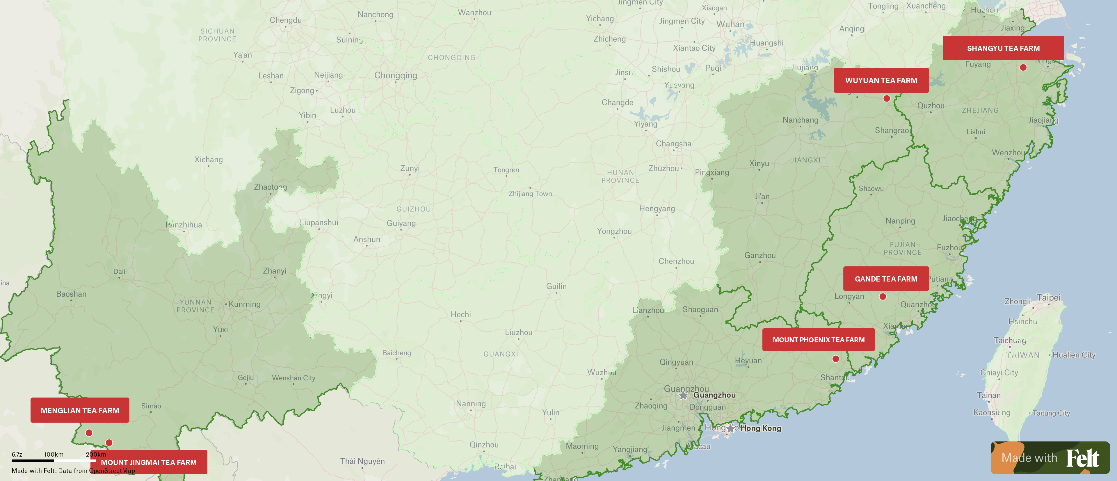 Stories Behind The Goods Tea Farms Map