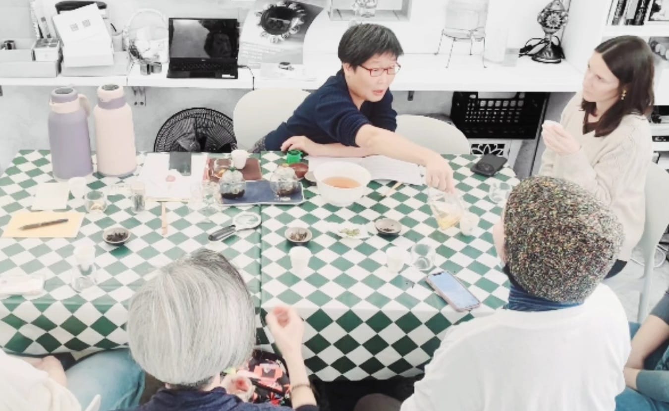 Ming running a tea workshop