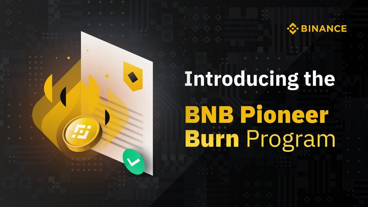    Banner of Binance BNB quarterly token burn mechanics adjusted in 2020