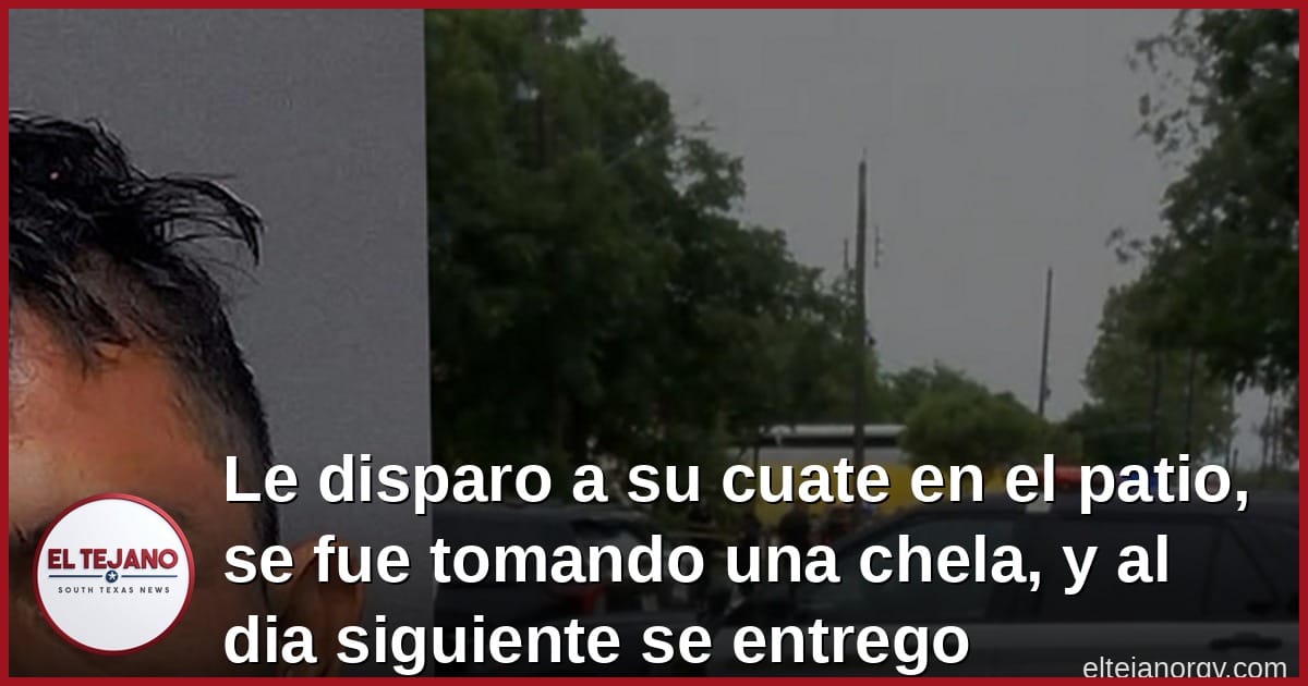 Le disparo a su cuate en el patio, se fue tomando una chela, y al dia siguiente se entrego