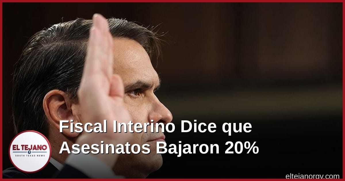 Fiscal General Interino Dice que los Asesinatos Bajaron 20%