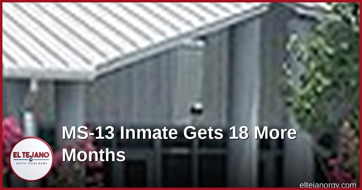 MS-13 Inmate Gets 18 More Months for Hitting Prison Official