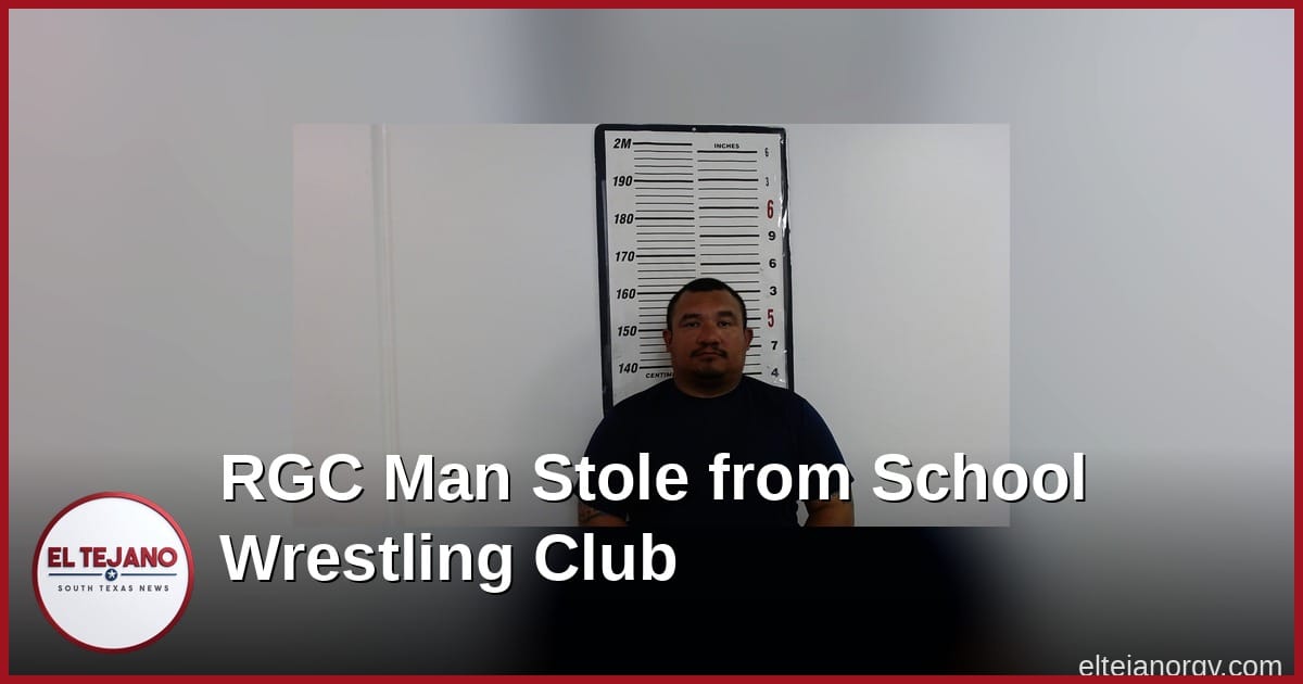 A Rio Grande City man is charged with stealing from a school wrestling club. He pulled cash from the club's bank for weeks.
