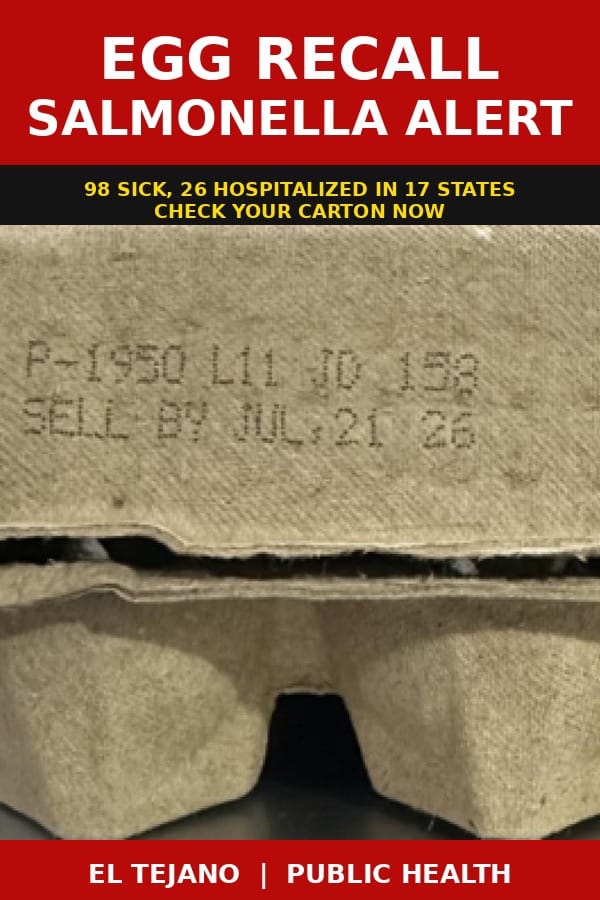 Salmonella Outbreak Tied to Egg Recall Sickens 98 People