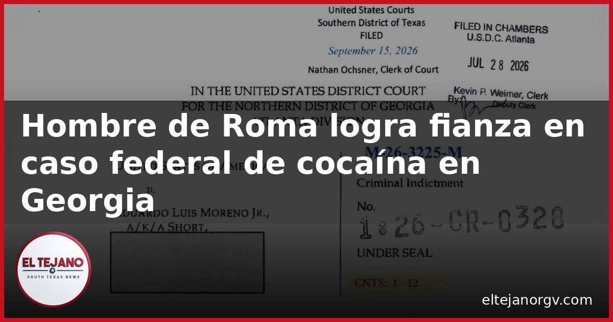 Hombre de Roma logra fianza en caso federal de cocaína en Georgia