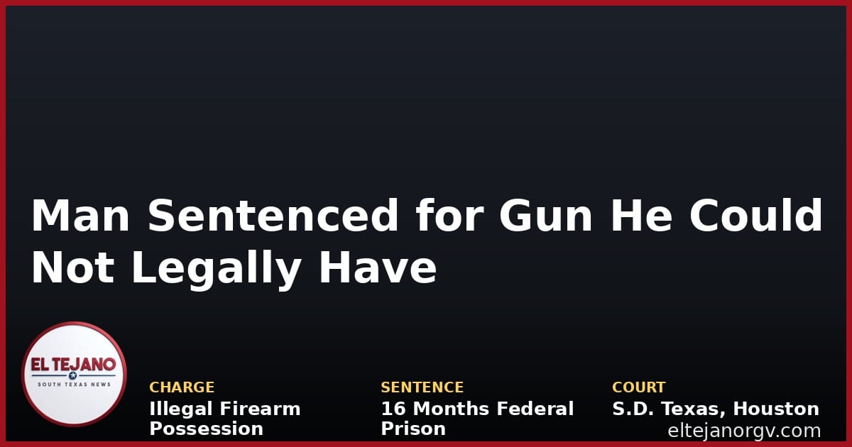 Man Living Here on an Expired Visa Gets Prison Time for a Gun