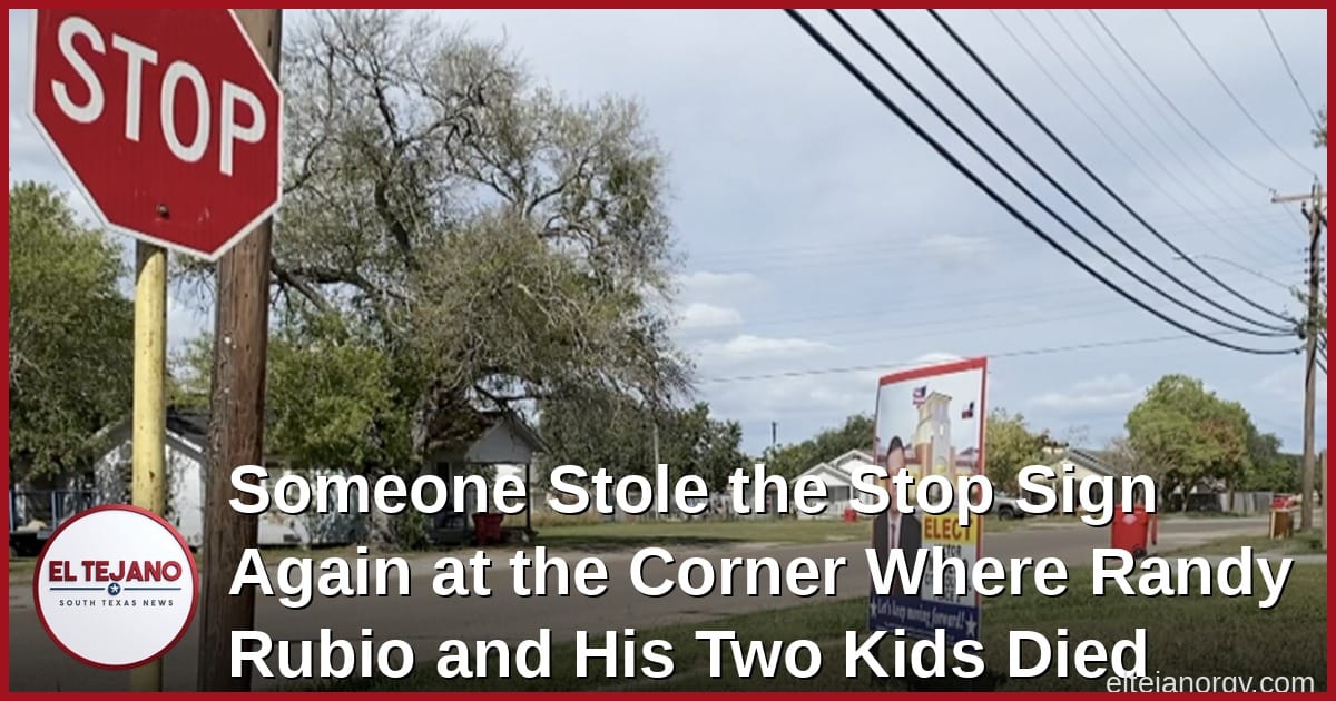 Someone Stole the Stop Sign Again at the Corner Where Randy Rubio and His Two Kids Died