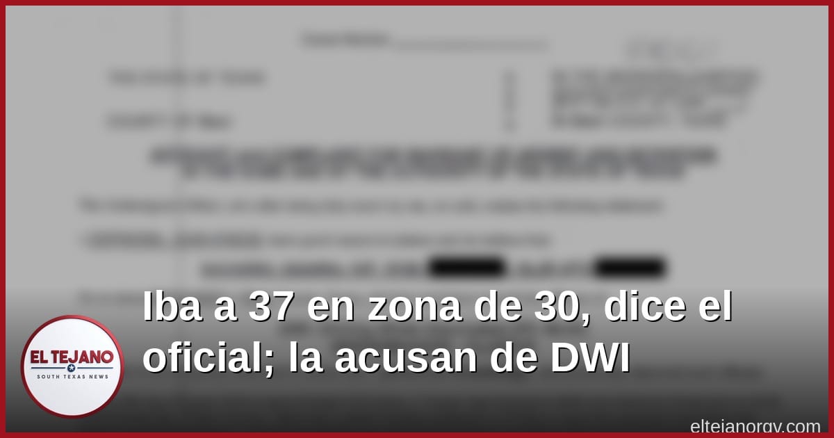 Dice el oficial estatal que iba a 37 en zona de 30 en la 83; ahora la acusan de DWI