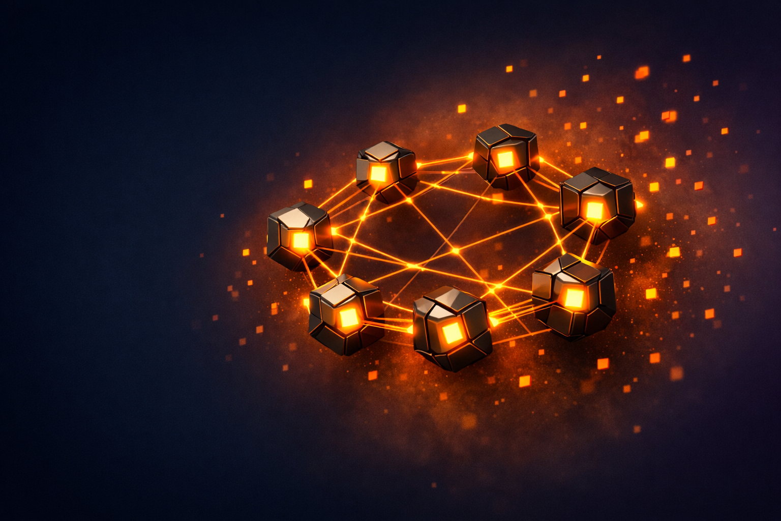 A small team with AI agents looks like a peer network of equals passing work to each other, not a hierarchy