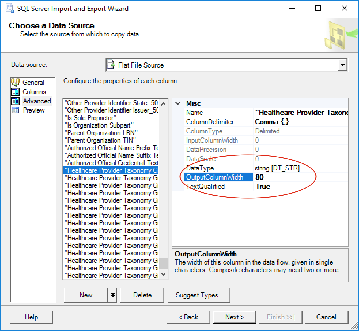 SQL Server Import and Export Wizard Screen Shot