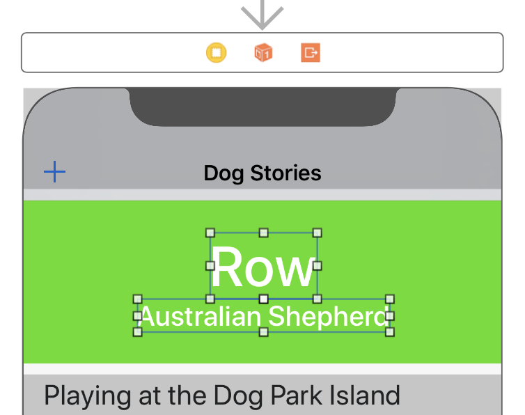 Embed the title UILabel inside the containing UIView