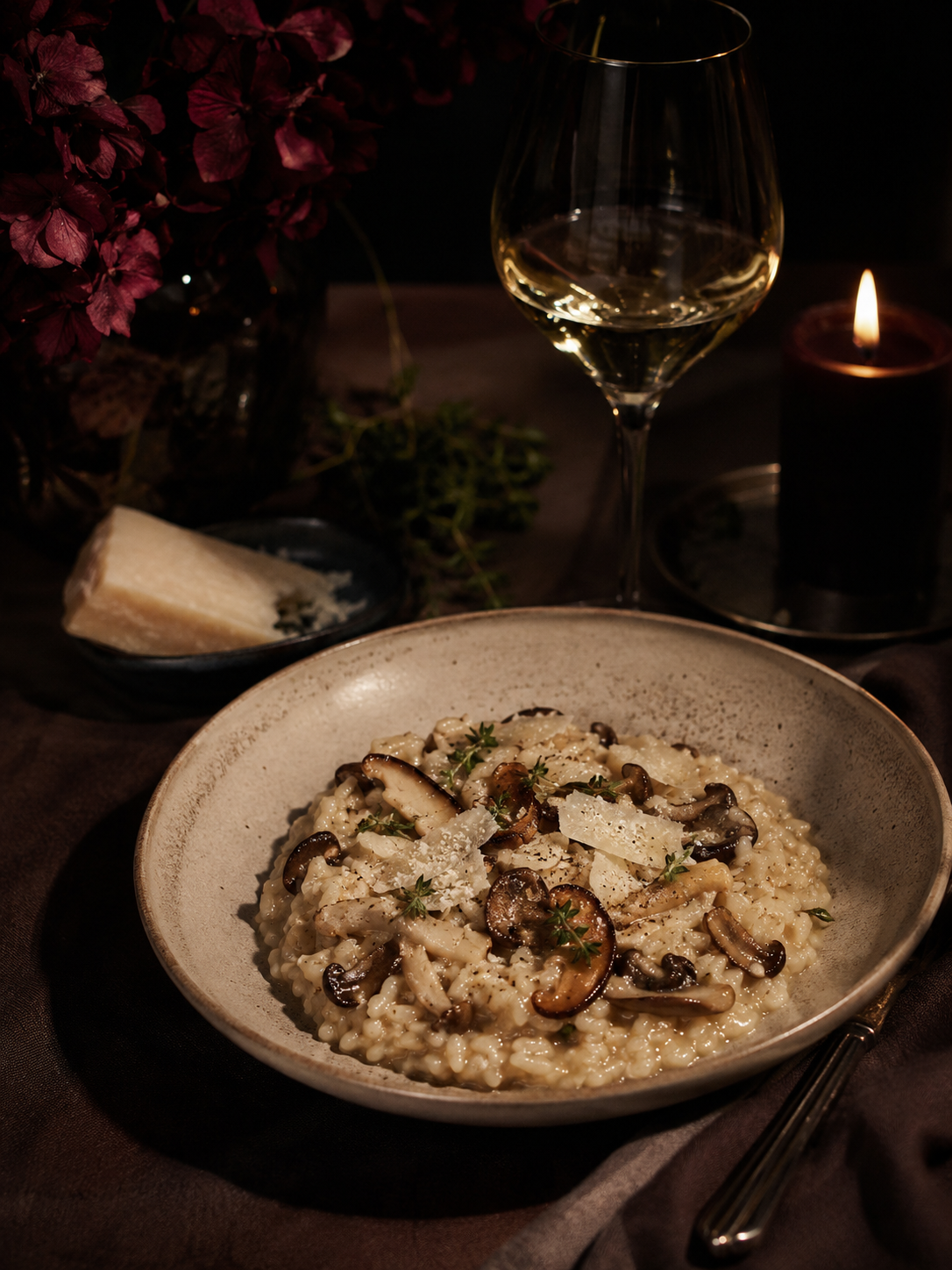 Date Night Dinner:  Wild Mushroom & Truffle Risotto