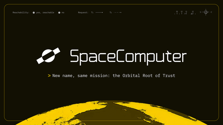 Renaming to SpaceComputer with the same name and mission for the Orbital Root of Trust blog feature image.