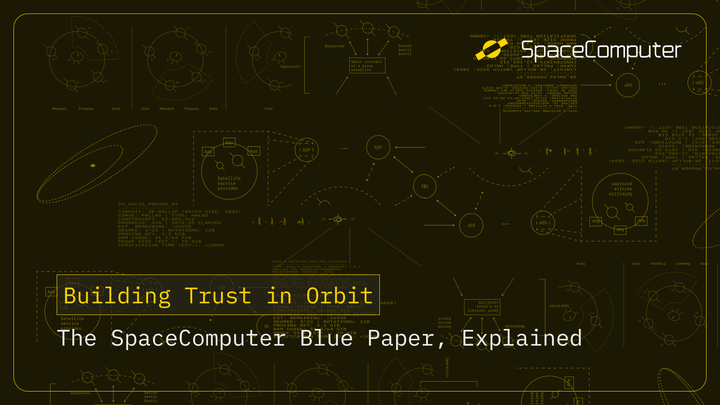 Architecture and blue paper background feature image for SpaceComputer's Blue Paper explained.