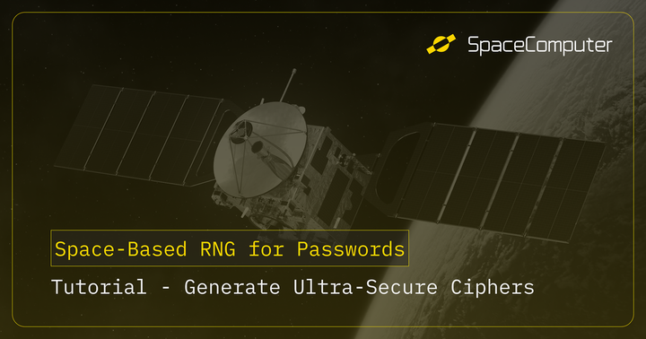 Generating Secure Passwords with Verifiable Randomness from Space