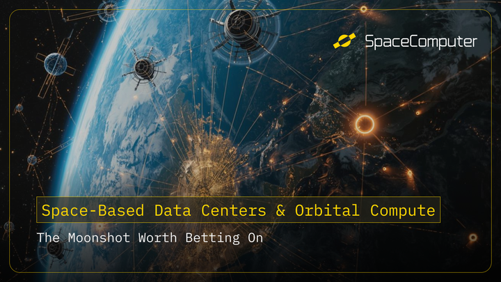 Image of space data centers in low Earth orbit, above Earth's atmosphere. 