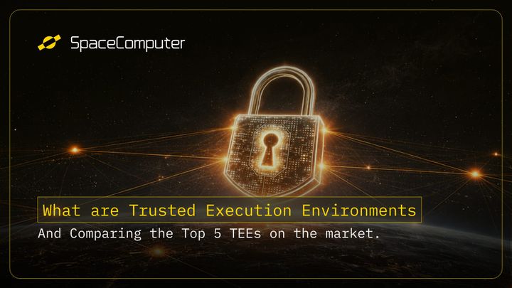image of secure lock to represent the security of using TEEs for confidential computing as we explain in this blog. happy reading and make sure to subscribe for more SpaceComputer content!