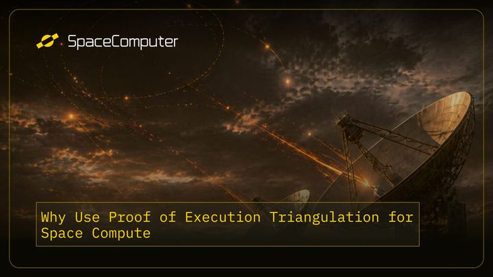 image of a ground station connecting to satellites in orbit above earth with glowing data lines.