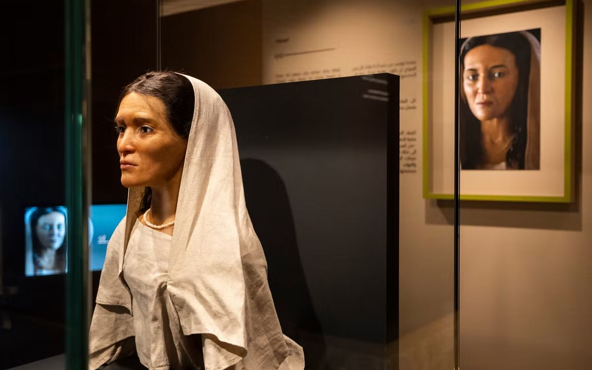 Reconstruction of ancient Nabataean woman’s face, known as Hinat.