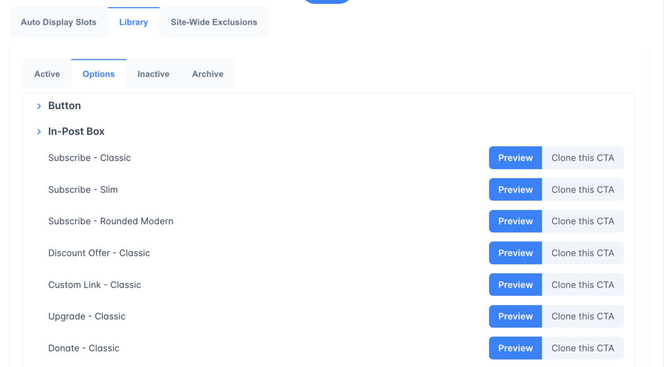 Outpost’s library of actions