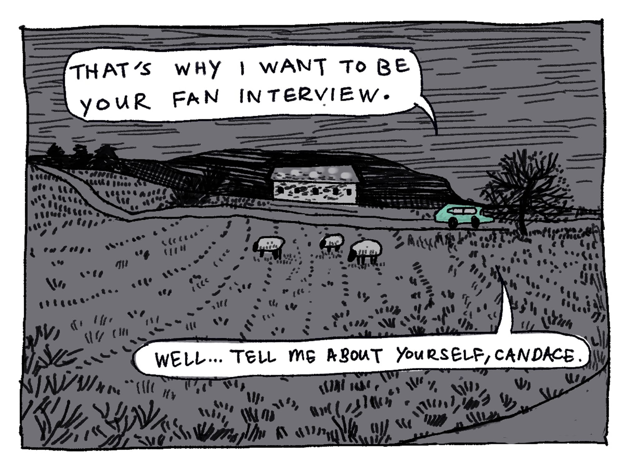 That’s why I want to be your fan interview. Well… tell me about yourself, Candace.