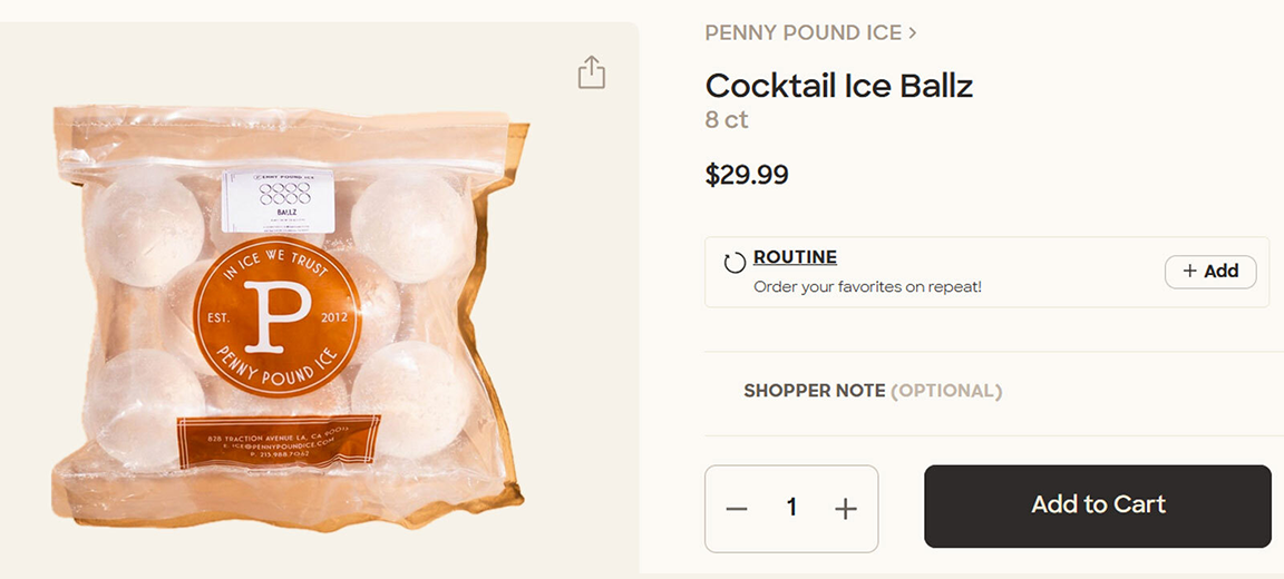 PENNY POUND ICE Cocktail Ice Ballz 8 ct $29.99