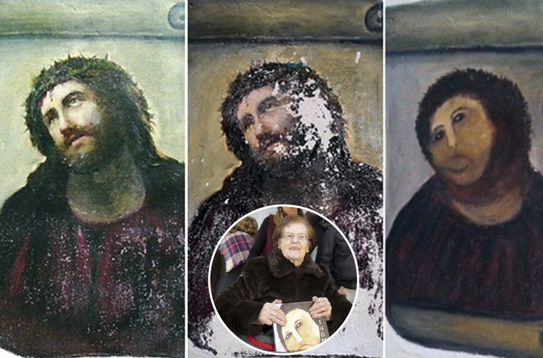 The before and after of Cecilia Giménez's 'Ecce Homo'