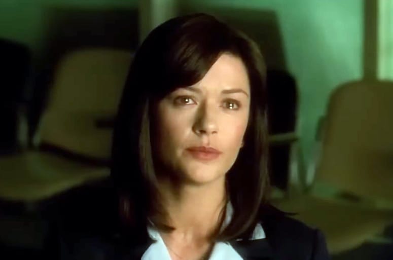Catherine Zeta-Jones in The Terminal (2004) screenshot from trailer via YouTube